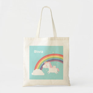 Cute Flying Unicorn Rainbow Girls Persoonlijke tas