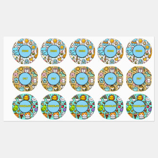 cute food container labels