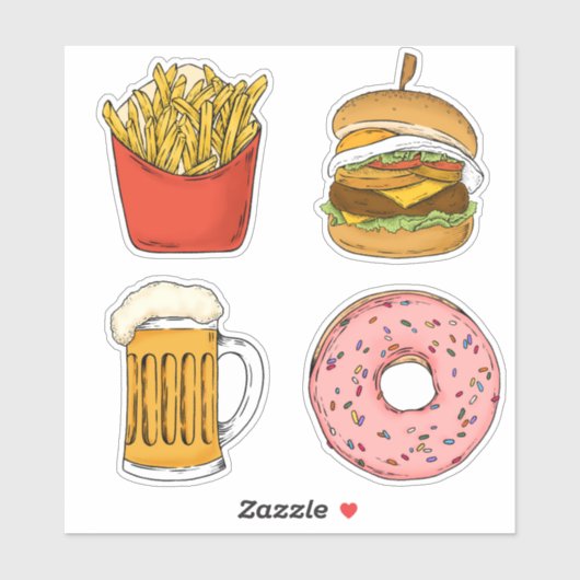 Cute Food Sticker (Vel)
