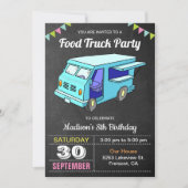 Cute Food Truck Anniversaire Fête Invitation (Devant)