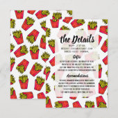 Cute Foodie French Fries Pattern Informatiekaartje (Voorkant / Achterkant)