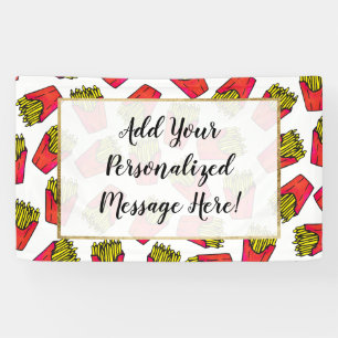 Cute Foodie French Fries Pattern Spandoek