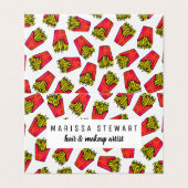 Cute Foodie French Fries Pattern Visitekaartjes (Buitenkant ongevouwen)
