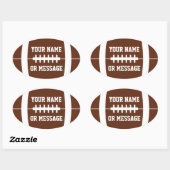 Cute Football Personalized Ovale Sticker (Vel)