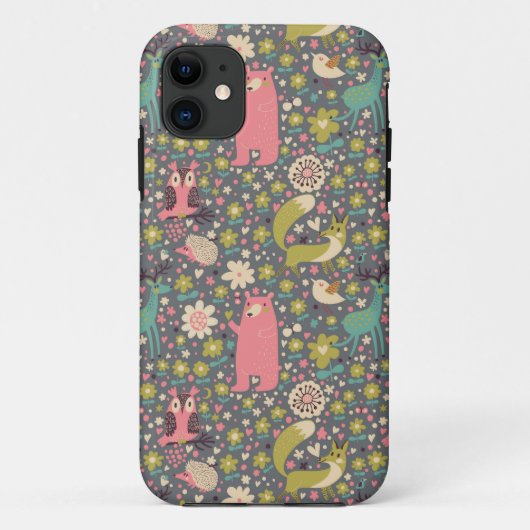 Cute Forest Animals Pattern Case-Mate iPhone Case (Achterkant)