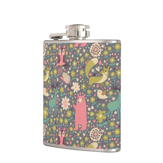 Cute Forest Animals Pattern Heupfles (Links)