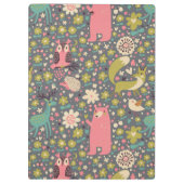 Cute Forest Animals Pattern Klembord (Achterkant)