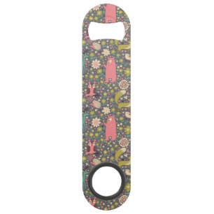 Cute Forest Animals Pattern Speed Flessenopener