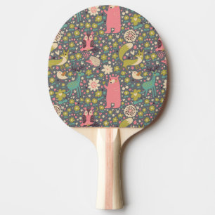 Cute Forest Animals Pattern Tafeltennisbatje