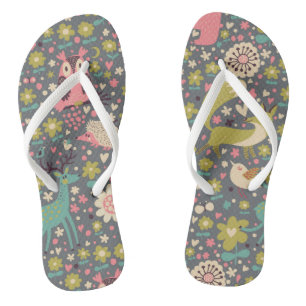 Cute Forest Animals Pattern Teenslippers