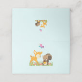 Cute Forest Animals Whimsical Cartoon (Buitenkant ongevouwen)