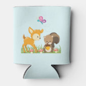 Cute Forest Animals Whimsical Cartoon Blikjeskoeler (Voorkant)