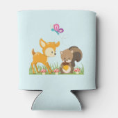 Cute Forest Animals Whimsical Cartoon Blikjeskoeler (Achterkant)