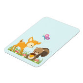 Cute Forest Animals Whimsical Cartoon Magneet (Linkerzijde)