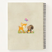 Cute Forest Animals Whimsical Cartoon Notitieboek (Achterkant)