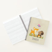 Cute Forest Animals Whimsical Cartoon Notitieboek (Binnen)