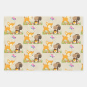 Cute Forest Animals Whimsical Cartoon Pattern Inpakpapier Vel (Voorkant 2)