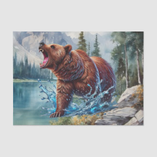 Cute Forest brown bear  Tissuepapier