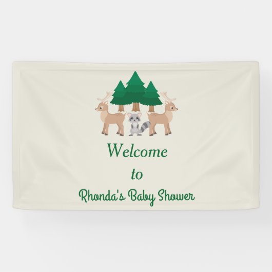Cute Forest Creaters Poster Spandoek (Horizontaal)