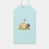 Cute Forest Creatures Happy Cartoon Dank u Cadeaulabel (Achterkant)