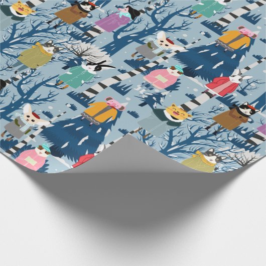 Cute Forest Critters Cadeaupapier (Hoek)