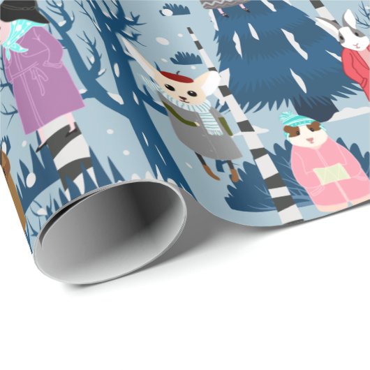 Cute Forest Critters Cadeaupapier (Rol Hoek)