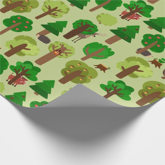 Cute Forest Critters Cadeaupapier (Hoek)