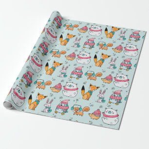 Cute Forest Critters Cadeaupapier