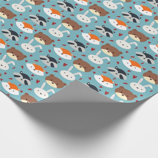 Cute Forest Critters Cadeaupapier (Hoek)