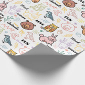 Cute Forest Critters Cadeaupapier (Hoek)