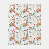 Cute Forest Critters Fleece Blanket (Voorkant)