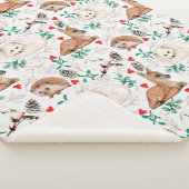 Cute Forest Critters Sherpa Blanket Deken (3/4)