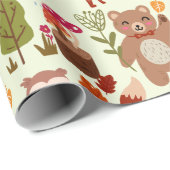Cute Forest Critters Wrapping Paper Cadeaupapier (Rol Hoek)