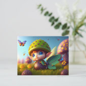 Cute Forest Elf, Briefkaart voor postkruising (Staand voorkant)
