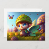 Cute Forest Elf, Briefkaart voor postkruising (Voorkant / Achterkant)