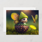 Cute Forest Elf, Briefkaart voor postkruising (Voorkant / Achterkant)