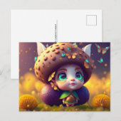 Cute Forest Elf, Briefkaart voor postkruising (Voorkant / Achterkant)