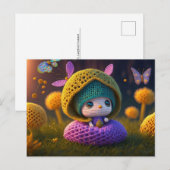 Cute Forest Elf, Briefkaart voor postkruising (Voorkant / Achterkant)