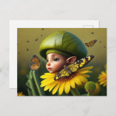 Cute Forest Elf, Briefkaart voor postkruising (Voorkant / Achterkant)