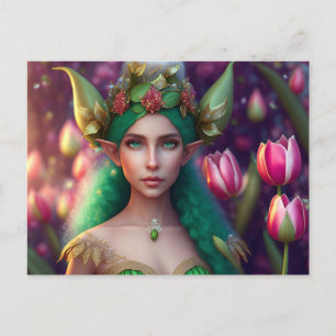 Cute Forest Elf, Carte postale pour le post-croise
