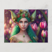 Cute Forest Elf, Carte postale pour le post-croise (Devant)