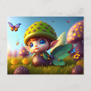 Cute Forest Elf, Carte postale pour le post-croise