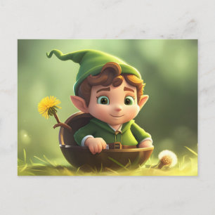 Cute Forest Elf, Carte postale pour le post-croise