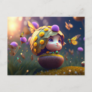 Cute Forest Elf, Carte postale pour le post-croise