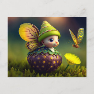 Cute Forest Elf, Carte postale pour le post-croise