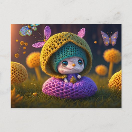Cute Forest Elf, Carte postale pour le post-croise (Devant)