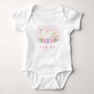 Cute Forest Fox Woodland Greenery Custom Monogram Romper