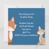 Cute Forest Friends Birthday Invitation  (Dos)