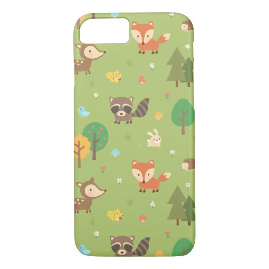 Cute Forest Woodland Animal Pattern Case-Mate iPhone Case (Achterkant)