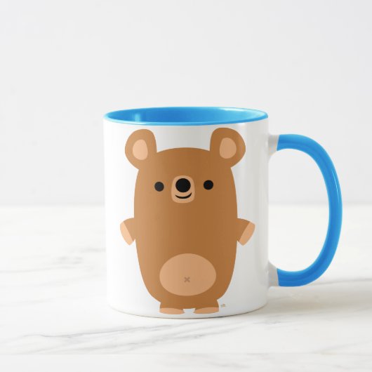 Cute forte caricature Ours Mug (Droite)